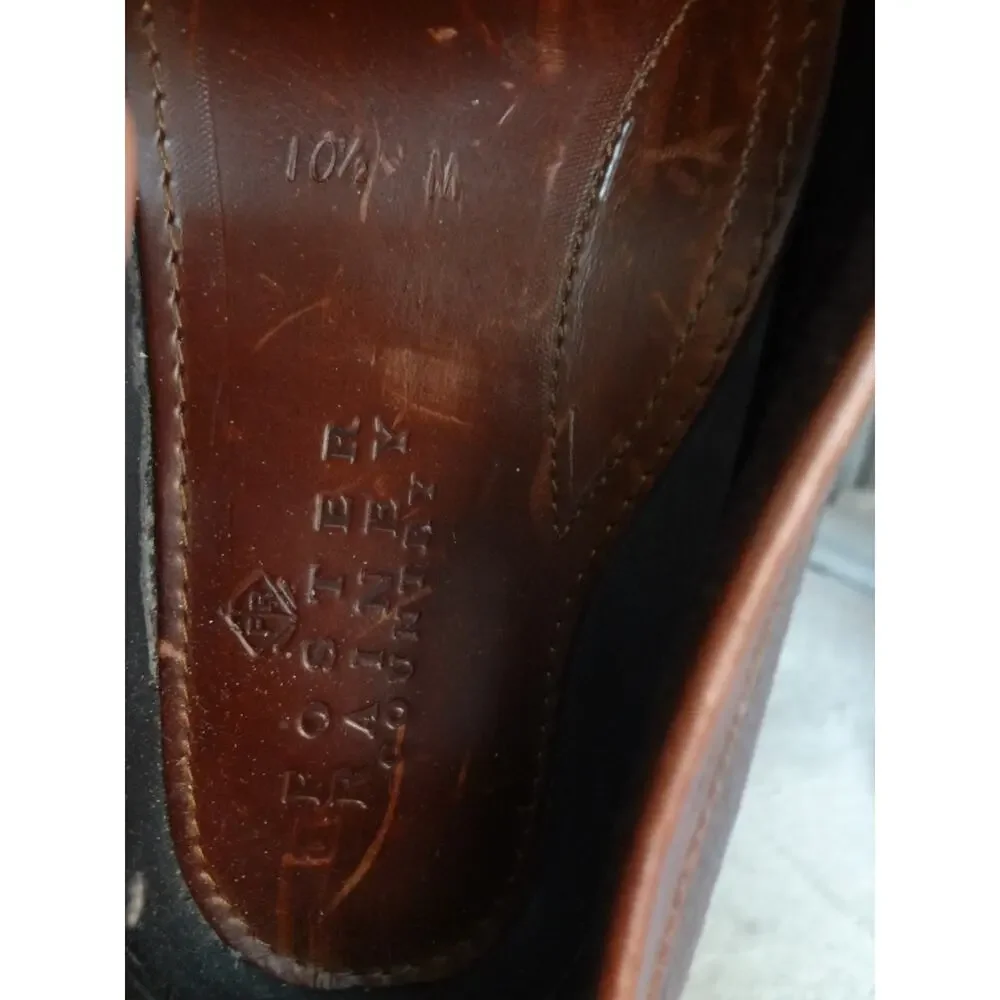 Vintage 90s Foster Rainey Country Penny Loafer Two Tone Brown Leather Mens 10.5